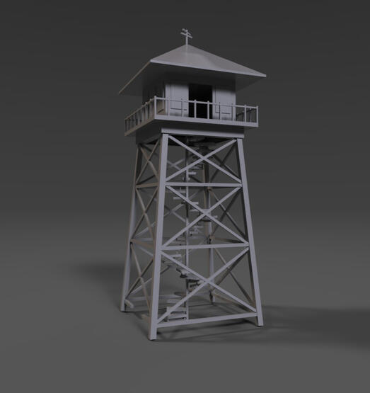 Lowpoly firewatch tower