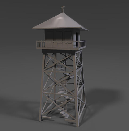 Lowpoly firewatch tower